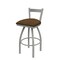 Holland Bar Stool Co 30" Low Back Swivel Bar Stool, Nickel Finish, Rein Thatch Seat 82130AN026 - alternate 1